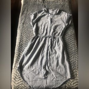 Blue white striped dress